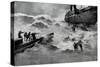 WW1 - Sinking of the Italian Emigrant Ship Ss Ancona, 1915-null-Stretched Canvas