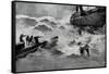 WW1 - Sinking of the Italian Emigrant Ship Ss Ancona, 1915-null-Framed Stretched Canvas