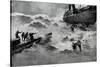 WW1 - Sinking of the Italian Emigrant Ship Ss Ancona, 1915-null-Stretched Canvas