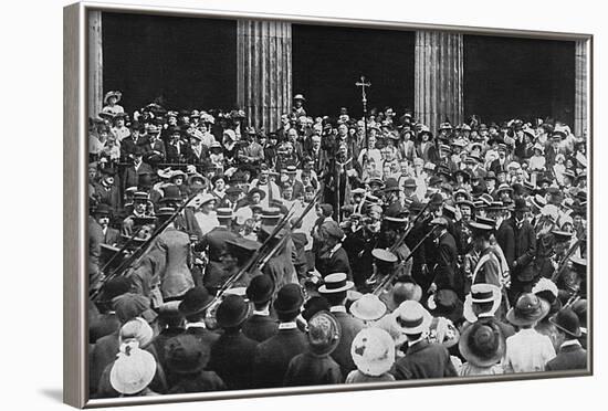 WW1 - Territorials Blessed at St. Pancras Church, London-null-Framed Photographic Print