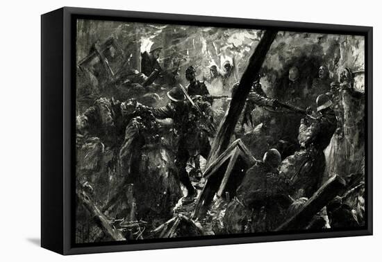 WW1 - the British at the Battle of Lens, France 1917-Paul Thiriat-Framed Stretched Canvas