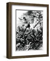 WW1 - Troops in Trench Warfare in Verdun, France-Paul Thiriat-Framed Art Print