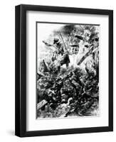 WW1 - Troops in Trench Warfare in Verdun, France-Paul Thiriat-Framed Art Print