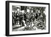 WW1 - Troops Returning to Front, Victoria Station, London-Frank Dadd-Framed Art Print