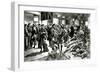 WW1 - Troops Returning to Front, Victoria Station, London-Frank Dadd-Framed Art Print