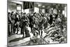 WW1 - Troops Returning to Front, Victoria Station, London-Frank Dadd-Mounted Art Print