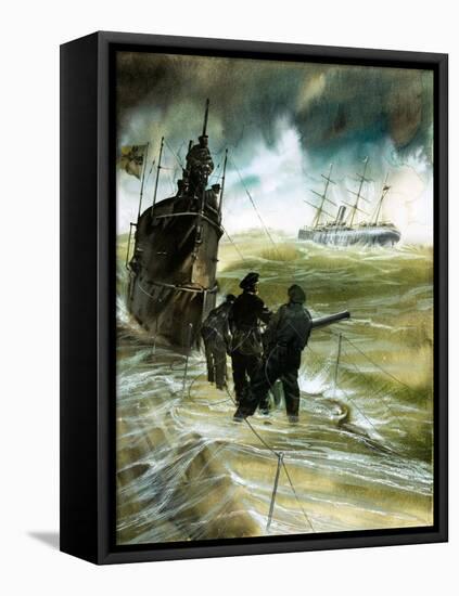 WW1 U-Boat-Neville Dear-Framed Stretched Canvas