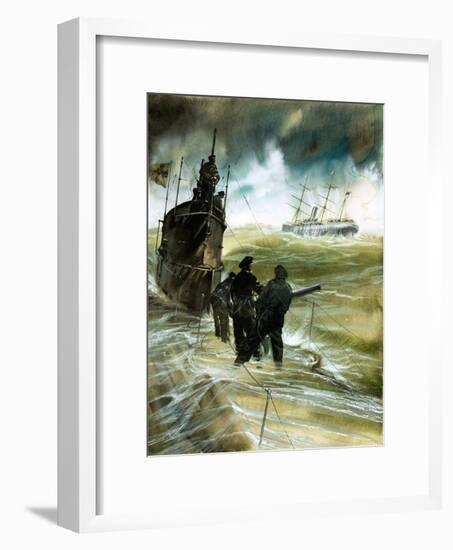 WW1 U-Boat-Neville Dear-Framed Giclee Print