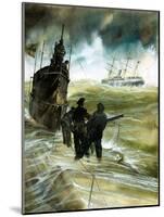 WW1 U-Boat-Neville Dear-Mounted Giclee Print