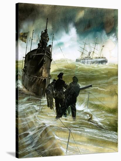 WW1 U-Boat-Neville Dear-Stretched Canvas