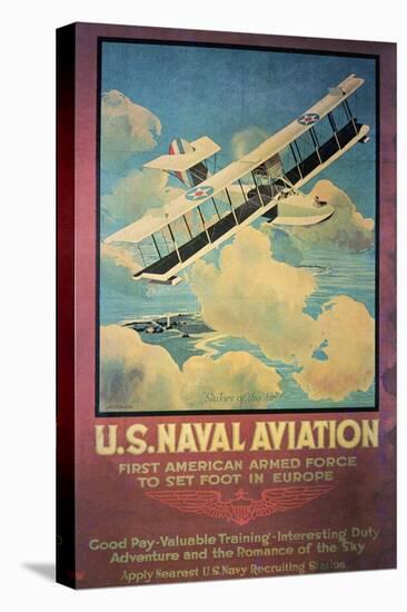 Ww1 Us Naval Aviation Recruiting Poster, 1918-null-Stretched Canvas