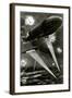 WW1 - Zeppelins Raiding over Paris, France, 1915-null-Framed Art Print