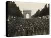 WW2 American Soldiers Marching During the Liberation of Paris, Aug. 26, 1944-null-Stretched Canvas
