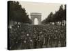 WW2 American Soldiers Marching During the Liberation of Paris, Aug. 26, 1944-null-Stretched Canvas