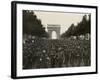 WW2 American Soldiers Marching During the Liberation of Paris, Aug. 26, 1944-null-Framed Photo