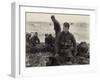 WW2 American Soldiers on Omaha Beach Recovering the Dead after the D-Day, 1944-null-Framed Photo