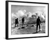 WW2 British Soldiers on Libyan Frontier 1941 Advancing Through a Smoke Screen-null-Framed Photographic Print