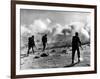 WW2 British Soldiers on Libyan Frontier 1941 Advancing Through a Smoke Screen-null-Framed Photographic Print