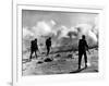 WW2 British Soldiers on Libyan Frontier 1941 Advancing Through a Smoke Screen-null-Framed Photographic Print