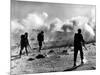 WW2 British Soldiers on Libyan Frontier 1941 Advancing Through a Smoke Screen-null-Mounted Photographic Print
