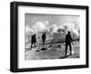 WW2 British Soldiers on Libyan Frontier 1941 Advancing Through a Smoke Screen-null-Framed Photographic Print