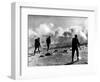 WW2 British Soldiers on Libyan Frontier 1941 Advancing Through a Smoke Screen-null-Framed Photographic Print