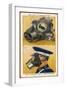 WW2 Gas Masks-null-Framed Art Print