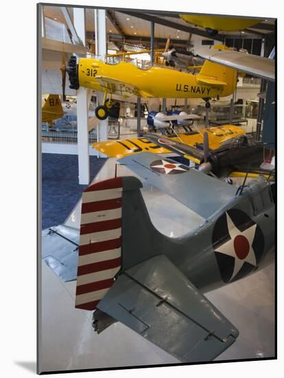 WW2 Naval Aviation and F4F Fighter, National Naval Aviation Museum, Pensacola, Florida, USA-Walter Bibikow-Mounted Photographic Print