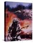 WW2 Us Marine Flame-Thrower Operator Wears Camouflage Combat Suit-null-Stretched Canvas