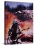 WW2 Us Marine Flame-Thrower Operator Wears Camouflage Combat Suit-null-Stretched Canvas