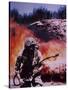 WW2 Us Marine Flame-Thrower Operator Wears Camouflage Combat Suit-null-Stretched Canvas