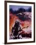 WW2 Us Marine Flame-Thrower Operator Wears Camouflage Combat Suit-null-Framed Photographic Print