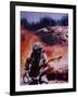 WW2 Us Marine Flame-Thrower Operator Wears Camouflage Combat Suit-null-Framed Photographic Print