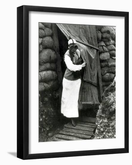 WWI, AEF Army Nurse Wearing Gas Mask-Science Source-Framed Giclee Print