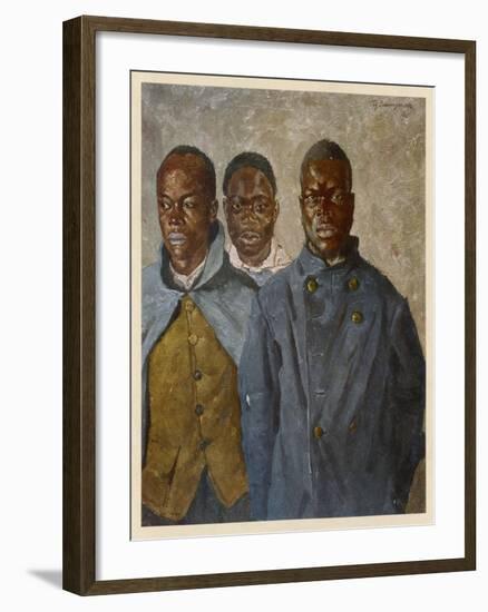 WWI African Soldiers-Theodor Baumgartner-Framed Art Print