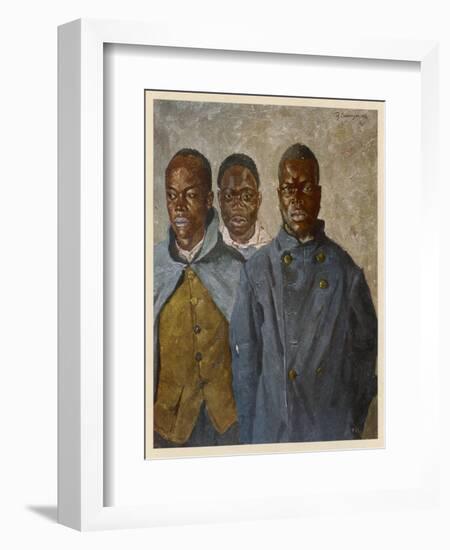 WWI African Soldiers-Theodor Baumgartner-Framed Art Print