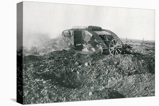 WWI British Tank in Action on the Western Front, 1917-English Photographer-Stretched Canvas