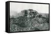 WWI British Tank in Action on the Western Front, 1917-English Photographer-Framed Stretched Canvas