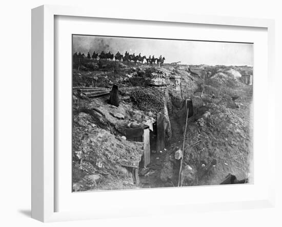 WWI, Captured British Trench-Science Source-Framed Giclee Print