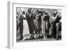 WWI, Doughboys Kiss Sweethearts Goodbye-Science Source-Framed Premium Giclee Print