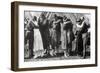 WWI, Doughboys Kiss Sweethearts Goodbye-Science Source-Framed Giclee Print