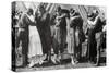 WWI, Doughboys Kiss Sweethearts Goodbye-Science Source-Stretched Canvas