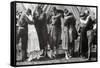 WWI, Doughboys Kiss Sweethearts Goodbye-Science Source-Framed Stretched Canvas