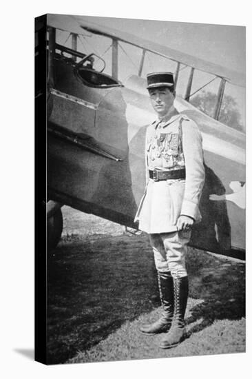 WWI French Air Ace Sous-Lieutenant Rene Fonck, Awarded Legion d'Honneur after Six Victories, 8th…-French Photographer-Stretched Canvas