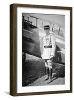 WWI French Air Ace Sous-Lieutenant Rene Fonck, Awarded Legion d'Honneur after Six Victories, 8th…-French Photographer-Framed Photographic Print