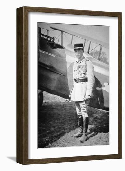 WWI French Air Ace Sous-Lieutenant Rene Fonck, Awarded Legion d'Honneur after Six Victories, 8th…-French Photographer-Framed Photographic Print