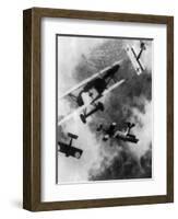 WWI, German and British Dogfight-Science Source-Framed Giclee Print