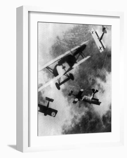 WWI, German and British Dogfight-Science Source-Framed Giclee Print