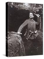 WWI German Grenadier Armed with Stick Grenades, 1915-German photographer-Stretched Canvas