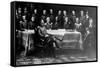 WWI, Kaiser Wilhelm II with Generals-Science Source-Framed Stretched Canvas